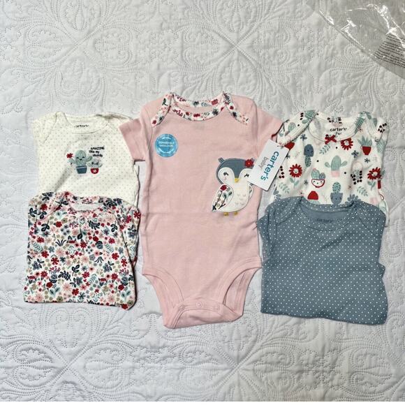 NWT Carter's 5 Piece Bodysuit Bundle 3m - Picture 2 of 6